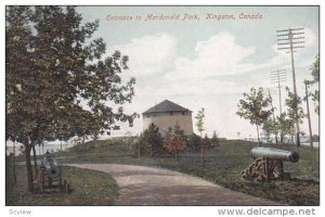 KINGSTON, Ontario, Canada, 1900-1910's; Entrance to Macdonald Park