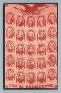 Our 25 Presidents, From George Washington to Theodore Roosevelt, Postcard 