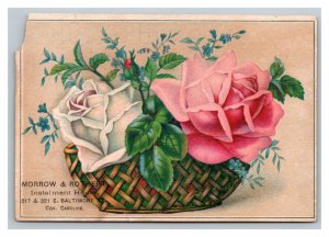 Vintage 1880's Victorian Trade Card Marrow & Rothert Furniture Baltimore MD