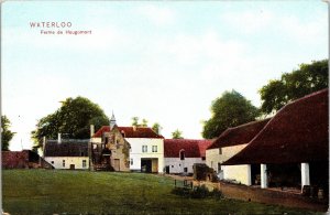 VINTAGE POSTCARD SIDE VIEW OF THE WATERLOO HOUGOUMONT FARM c. 1910