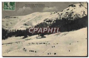 Postcard Old Picturesque Cantal Lioran in Winter Wallpaper Allagnon