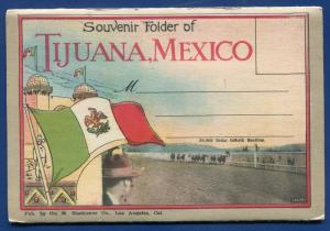 Tijuana Mexico Casino monte Carlo Sunset Inn Race Track postcard folder  