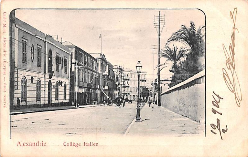 College Italien Alexandrie Egypt, Egypte, Africa 1904 