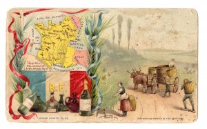 1889 ARBUCKLE'S COFFEE VICTORIAN TRADE CARD*#64*FRANCE*GRAPES*VINEYARDS*WINES