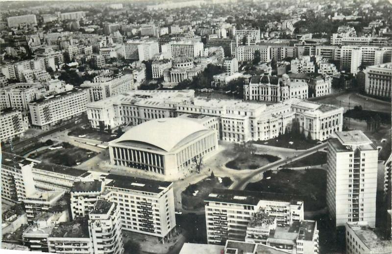 Romania Bucharest Palace Square panorama 1960s