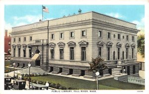 Fall River, Massachusetts  PUBLIC LIBRARY  Bristol County  ca1920's  Postcard