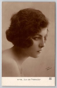 Ile De France RPPC Pretty Woman Portrait Cliche Agelou Alfred Noye Postcard F24