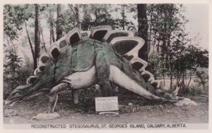 Reconstructed Stegosaurus Alberta Canada Dinosaur Postcard