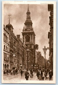c1910 London England Tuck Photogravure Postcard Charles Flower Bow Church Road