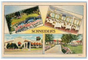 Westlake Ohio OH Postcard Schneider Tourist Camp Multiview Building 1940 Vintage