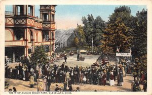 Cleveland Ohio Euclid Beach Park, The Whip, White Border Vintage Postcard U9880