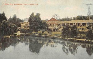 WHITE CITY AMUSEMENT PARK ATLANTA GEORGIA FERRIS WHEEL POSTCARD (c. 1910)