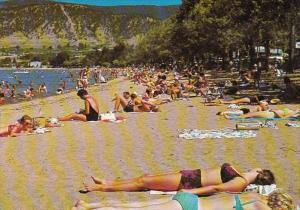 Canada Okanagan Balmy Summer Afternoon Beach Scene