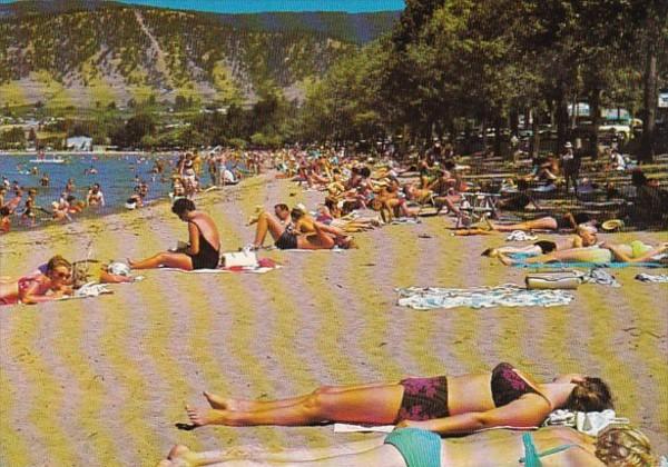 Canada Okanagan Balmy Summer Afternoon Beach Scene