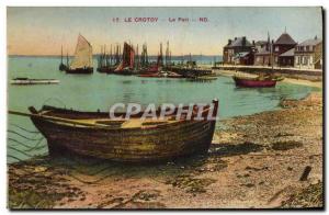 Old Postcard Crotoy Port Boat Charter