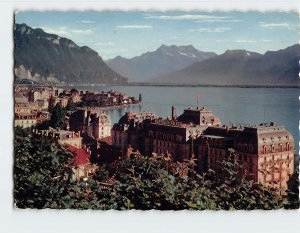 Postcard Vue générale et le Montreux Palace Montreux Switzerland