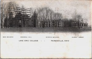 Lake Erie College Painesville Ohio Vintage Postcard C037