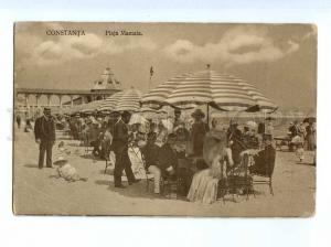 251613 ROMANIA CONSTANTA Plaja Mamaia beach Vintage photo PC