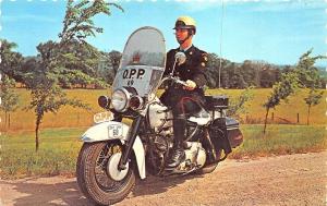 Ontario Canada 1966 Provencial Police Motorcycle Mounted Force Postcard