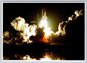 STS-8, Challenger, Launch Pad 39A, First Nighttime Shuttle Launch, Chrome Card