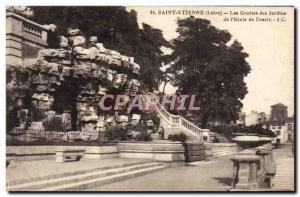 Postcard Old Saint Etienne Caves Gardens of & # 39ecole drawing