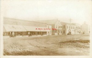 MT, Columbus, Montana, RPPC, Fourth Street, Business Section, Photo No D35-4