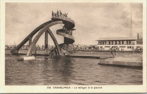 Morocco Casablanca Le Toboggan á La Piscine Vintage Postcard 04.08