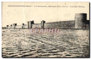 Old Postcard Acute Dead Remparts Riviera South View on the pond