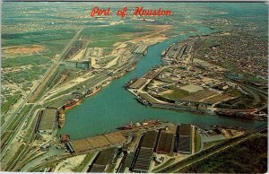 Postcard AERIAL VIEW SCENE Houston Texas TX AM4497