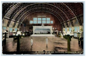 1914 Interior Big Pavilion Saugatuck Michigan MI Antique Posted Vintage Postcard