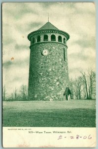 Water Tower Wilmington DE Delaware 1906 UDB Postcard I4