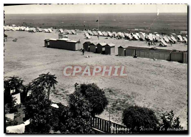 Postcard Modern Miramare Rimini The e BEACH