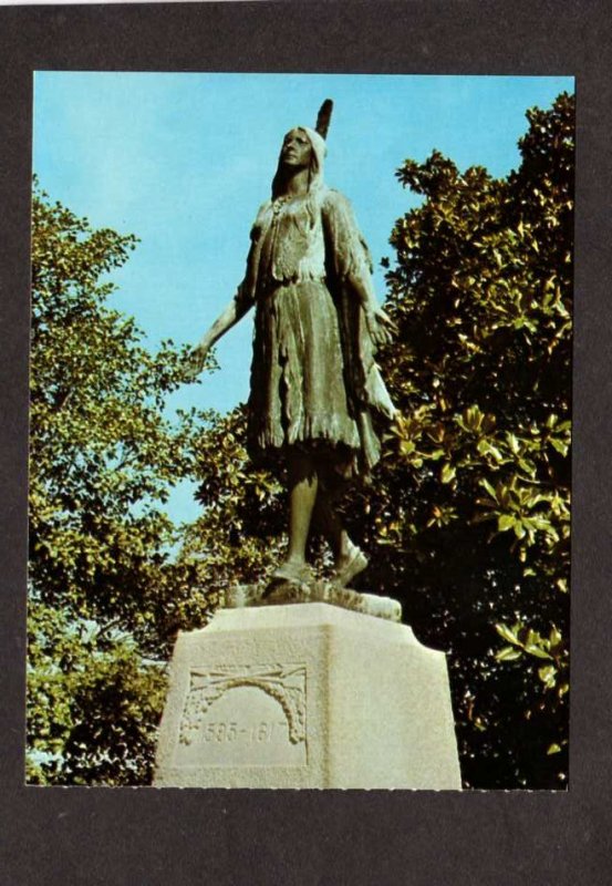 VA Pocahontas Statue Monument Jamestown Virginia Indians Indian