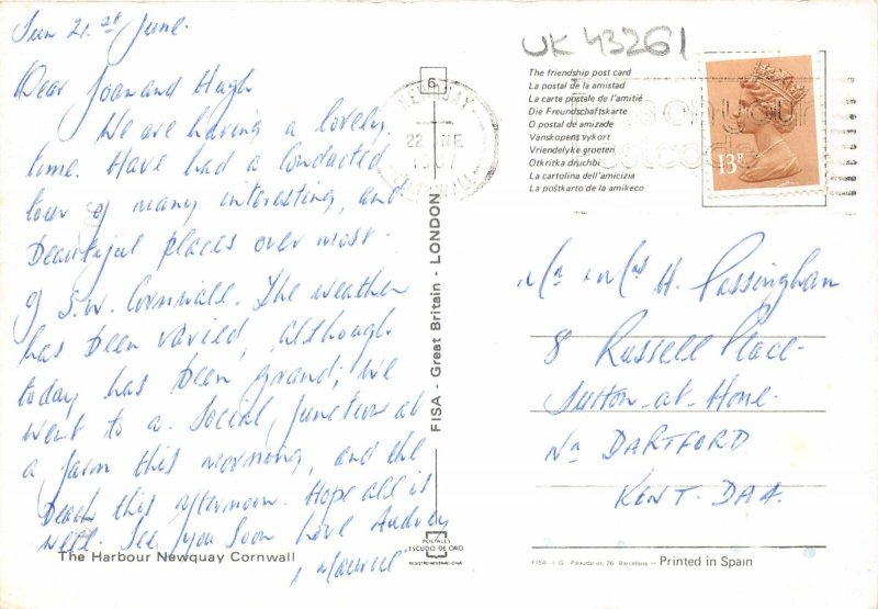 uk43261 the harbour newquay cornwall uk