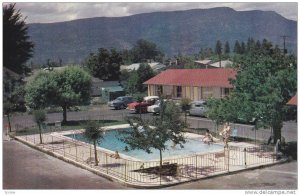 View Of Heated Swimming Pool At Red Top Motel, Kelowna, B.C., Canada, PU-1962