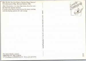 Postcard UK How far do you live from a nuclear power station 1986