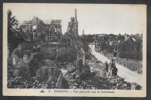 Soissons,-Vue generale vers la Cathedrale