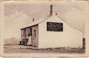 LANDS END CORNWALL ENGLAND-FIRST& LAST REFRESHMENT HOUSE-J WELCH PHOTO POSTCARD 