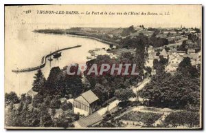 Old Postcard Thonon les Bains and Lake Prt to the Hotel des Bains