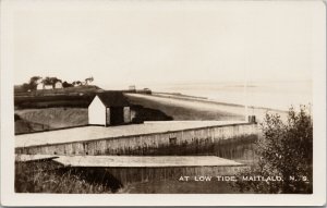 Maitland Nova Scotia NS Low Tide Unused Real Photo Postcard E93