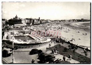 Modern Postcard Les Sables D & # 39Olonne View of the embankment and the pool