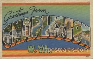 Charleston W. Va., USA Large Letter Towns 1948 minor corner wear, postal used...