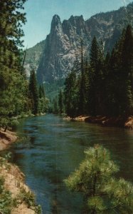 Vintage Postcard 1956 Sentinel Rock Majestic Granite Formation Wall California