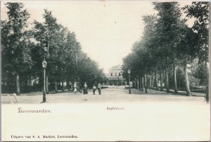 Netherlands Leeuwarden Sophialaan Vintage Postcard C090