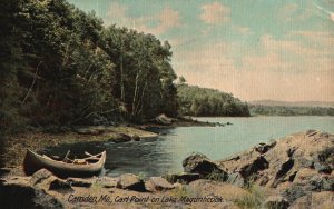 Vintage Postcard 1910's Carl Point On Lake Megunticook Camden Maine ME TL&V