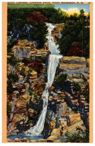 Silver Cascade Crawford Notch White Mountains New Hampshire Postcard