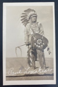 Mint Real Picture Postcard Native American Hopi Indian Chief Paul Lomakiaro