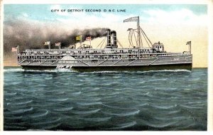 Michigan - The City of Detroit Second D.& C Line - c1920
