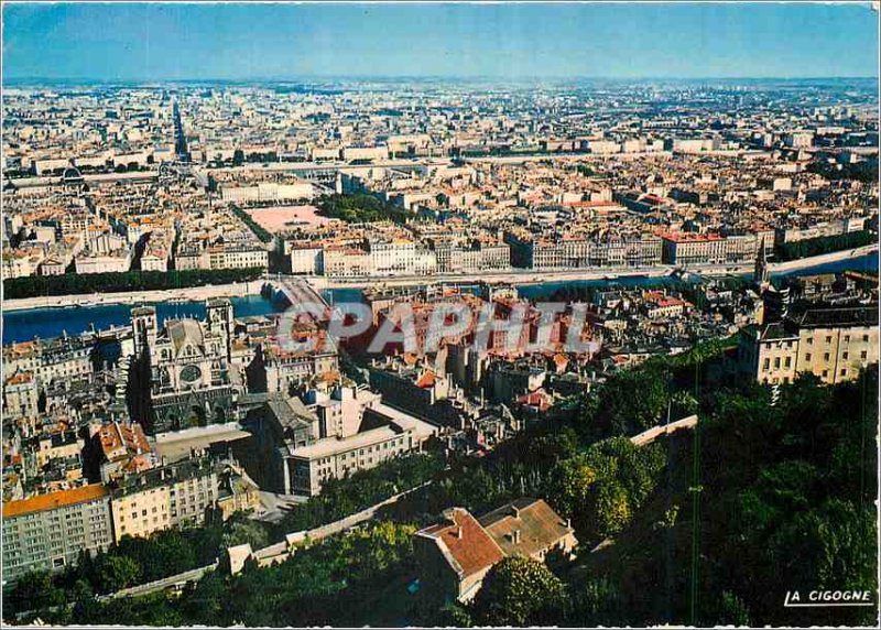 Postcard Modern Lyon General view taken of Fourviere