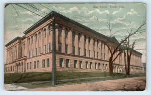 TOLEDO, OH Ohio ~  HIGH SCHOOL  1911  Lucas County  Postcard